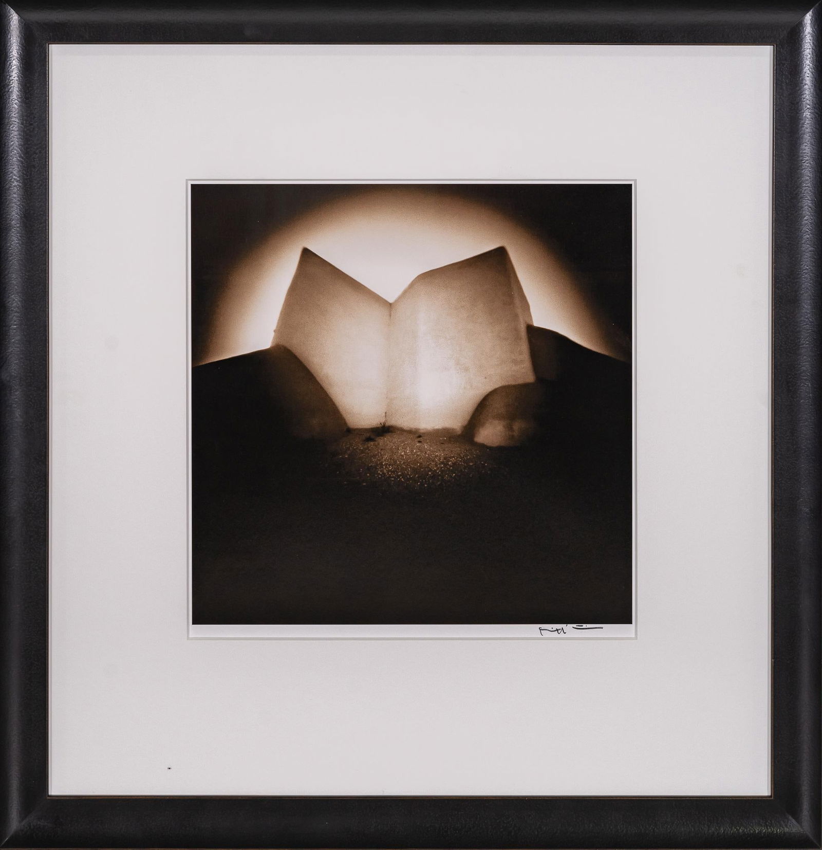 The Church at Ranchos de Taos, Signed Bill Wittliff Photograph: Bill Wittliff (1940-2019, USA) La Vida Brinca: Church at Ranchos de Taos, New Mexico, 2000, photograph, framed and matted by John Scott (Austin, Texas) under museum glass, hand-signed by Bill Wittliff