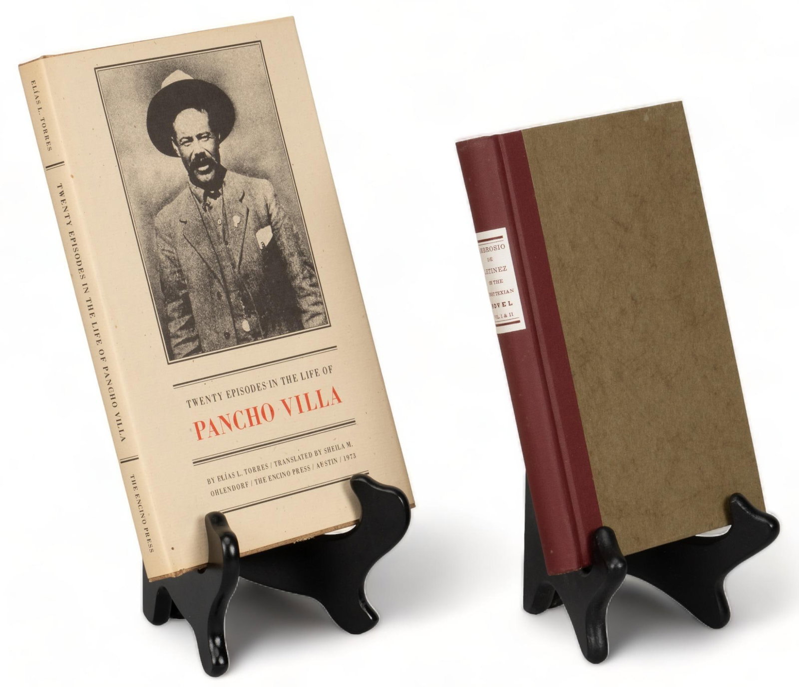 (2) Texas History Hardcover Books: Bill Wittliff's copies of two books relating to Texas history, including a copy of "Ambrosio De Letinez / The First Texian Novel" a facsimile reproduction originally written by A. T. Myrth