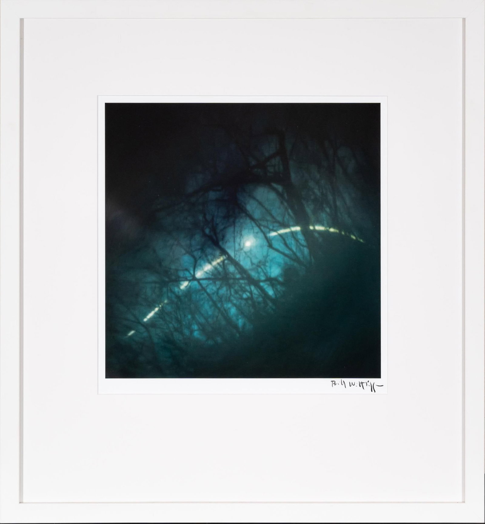 Solargraph, Signed Bill Wittliff Photograph: Bill Wittliff (1940-2019, USA) "Lone Ranger" (106 days), 20th century solargraph photograph, which is a long-duration image of the sun's path, captured by a pinhole camera, framed and matted, hand-sig