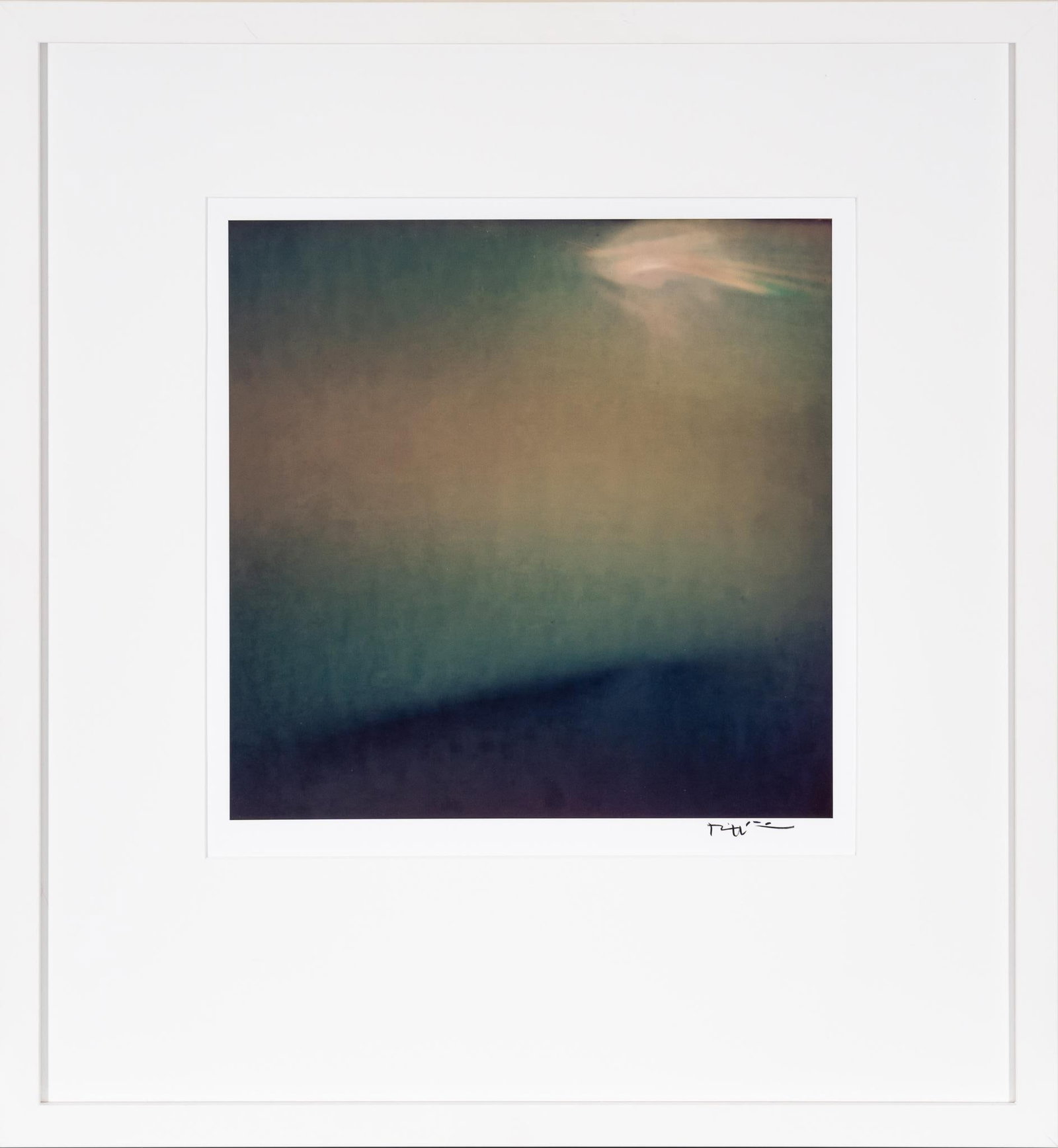Solargraph, Signed Bill Wittliff Photograph: Bill Wittliff (1940-2019, USA) "Sunbird" (+/- 42 days), 20th century solargraph photograph, which is a long-duration image of the sun's path, captured by a pinhole camera, framed and matted, hand-sign