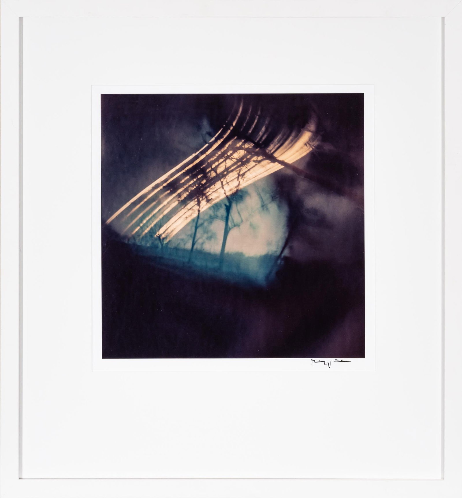 Solargraph, Signed Bill Wittliff Photograph: Bill Wittliff (1940-2019, USA) "Hula Dawn" (+/- 88 days), 20th century solargraph photograph, which is a long-duration image of the sun's path, captured by a pinhole camera, framed and matted, hand-si