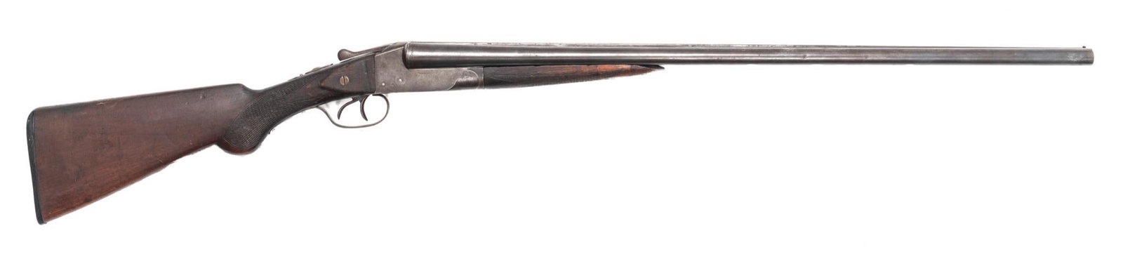 Ithaca Flues Grade No.1 16-Gauge Side-By-Side Shotgun: Serial: 250757 Manufacturer: Ithaca Gun Co. Model: Flues Grade No.1 Caliber: 16 Ga. Barrel length: 28 in. Condition: Fair-Good; wood stock has wear commensurate w/ age, wood is splintered next to the