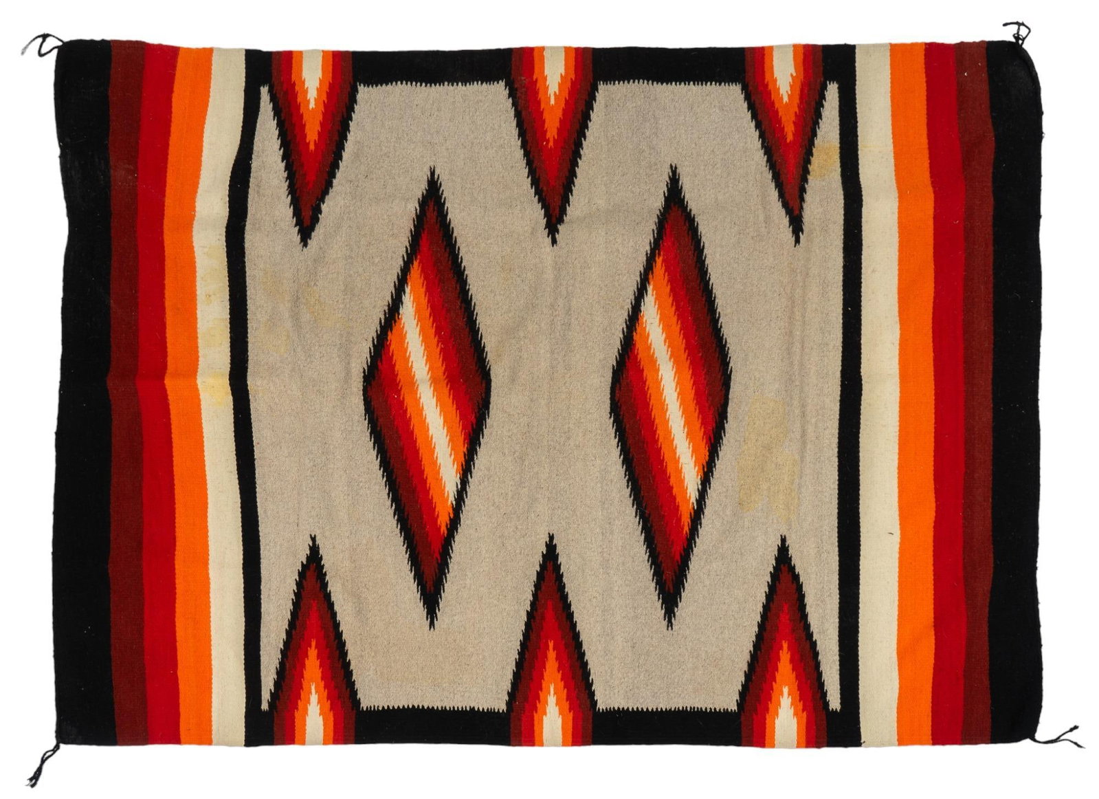 Navajo Saddle Blanket, height 7 ft. 9 in. x 5 ft. 7 in.: Navajo saddle blanket height 7 ft. 9 in. x 5 ft. 7 in. Provenance: Property from a Fredericksburg, Texas collection We happily provide seamless shipping services on everything we sell. Please email us