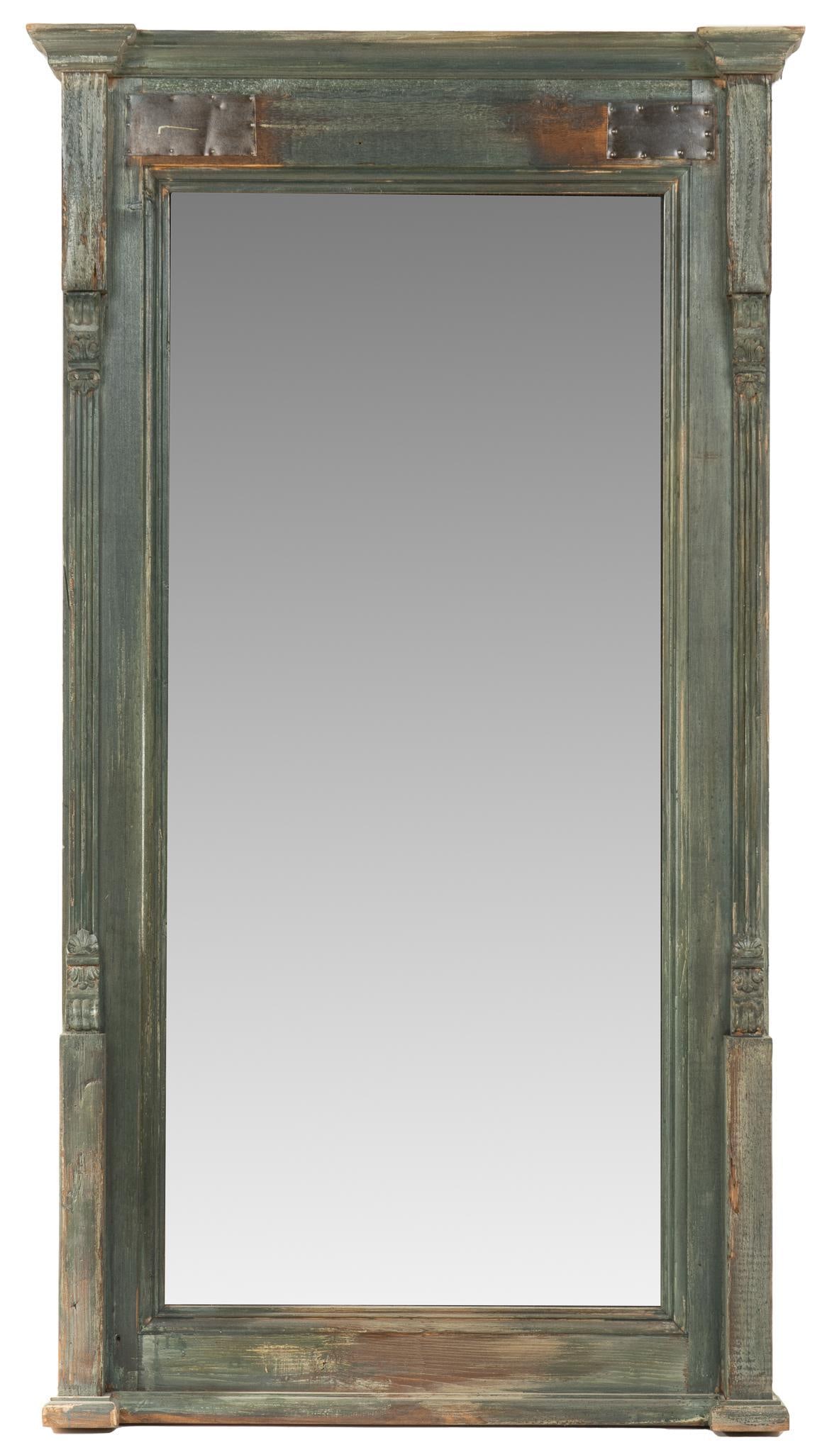 Rustic Painted Full Length Mirror: Rustic / farmhouse painted wooden full length mirror height 75.5 in. x width 42 in. x depth 5.5 in. €‹€‹€‹€‹€‹€‹€‹€‹€‹€‹€�