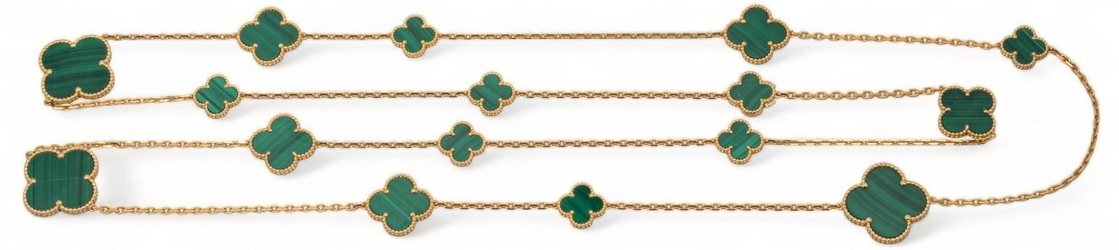 Van Cleef & Arpels Magic Alhambra Malachite 18K Gold Necklace (1 of 5)