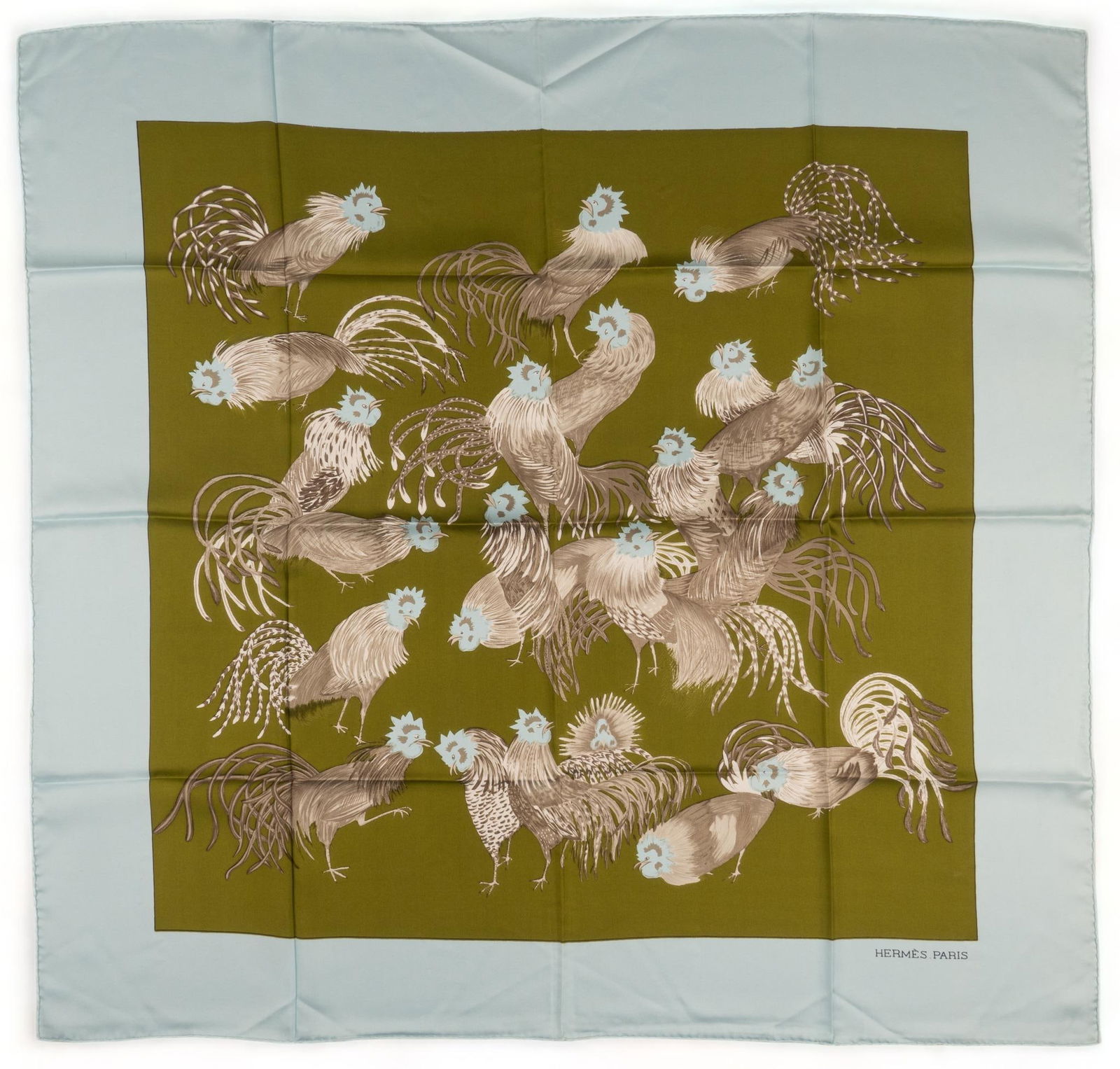 Hermes Paris Jeunes Coqs Rooster Silk Scarf (1 of 6)