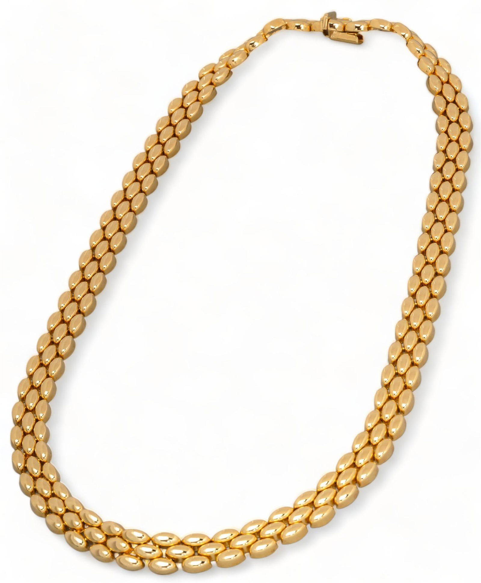 Italian 14K Gold Panther Link Necklace (1 of 7)