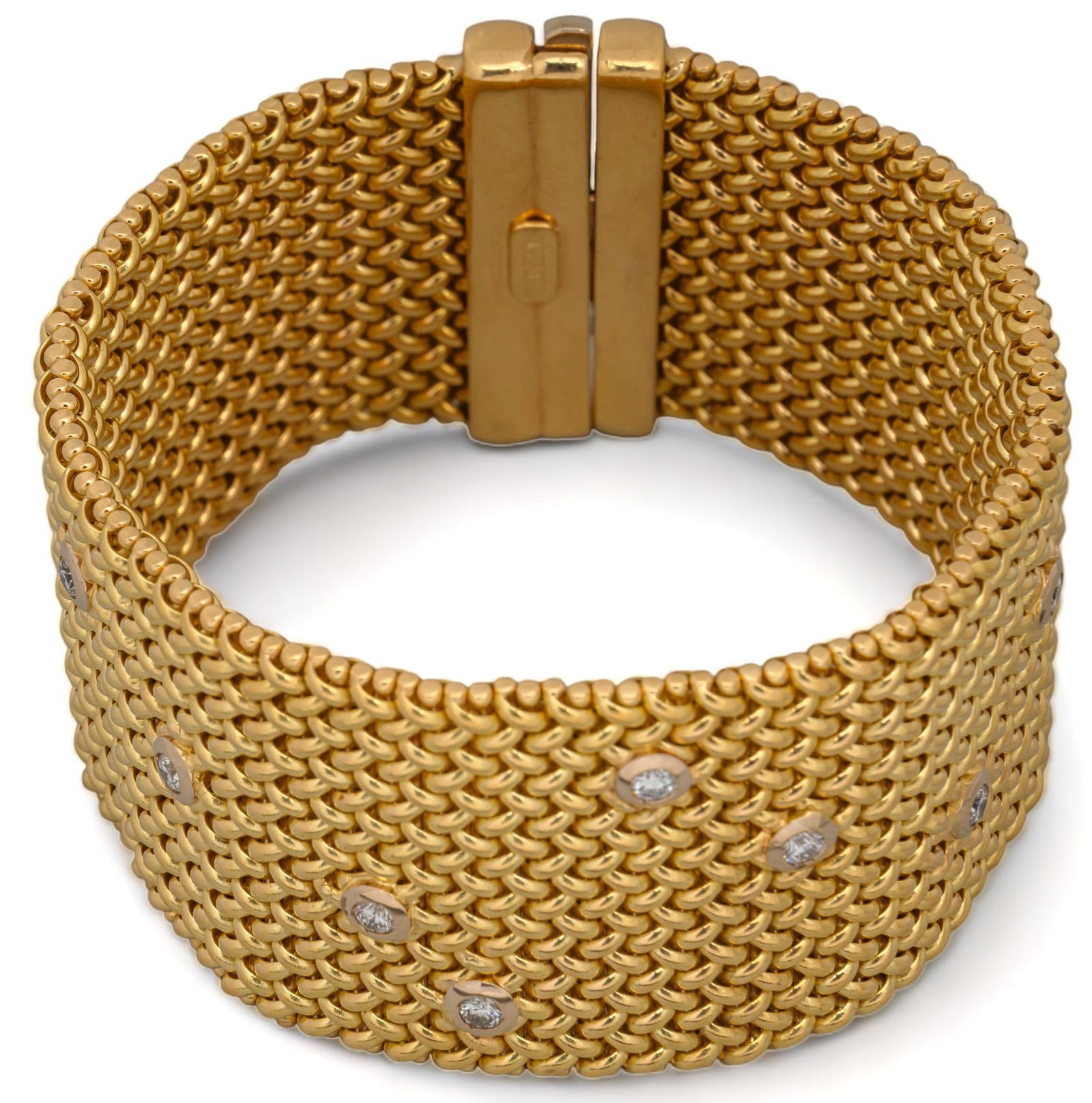 Superoro 18K Yellow Gold Woven Diamond Bracelet (1 of 7)