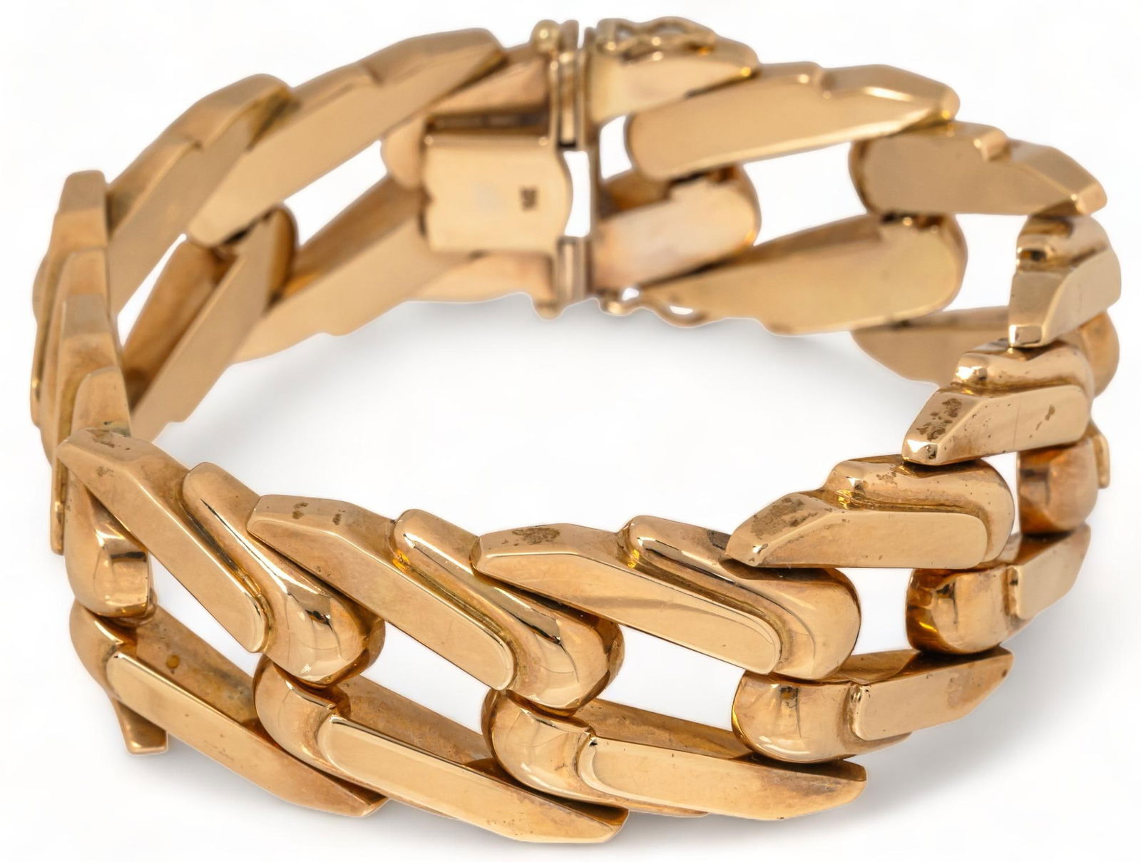 14K Gold Fancy Link Bracelet (1 of 6)