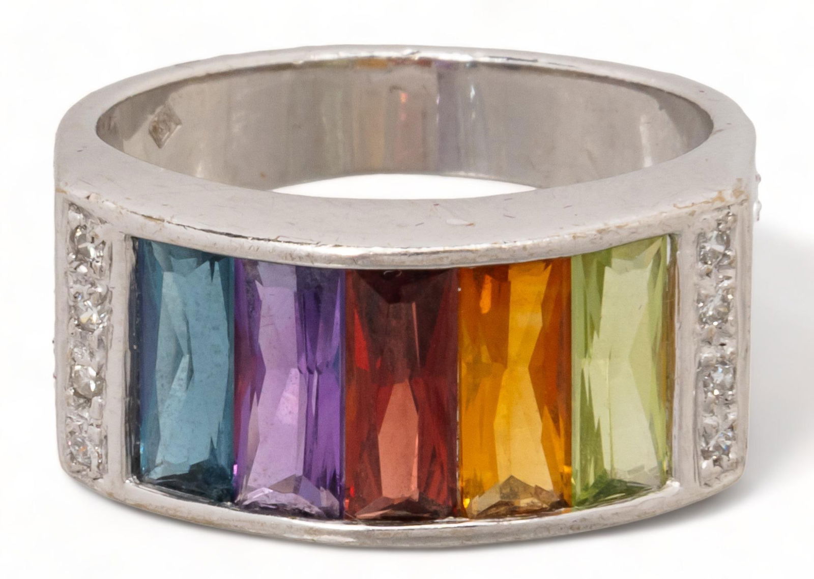 H. Stern 18k Gold Rainbow Stone Ring