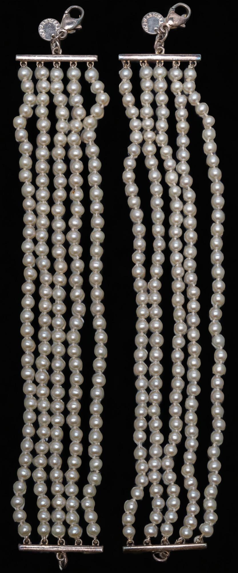 (2) Tiffany & Co. Five Strand Pearl Sterling Silver Bracelets (1 of 7)