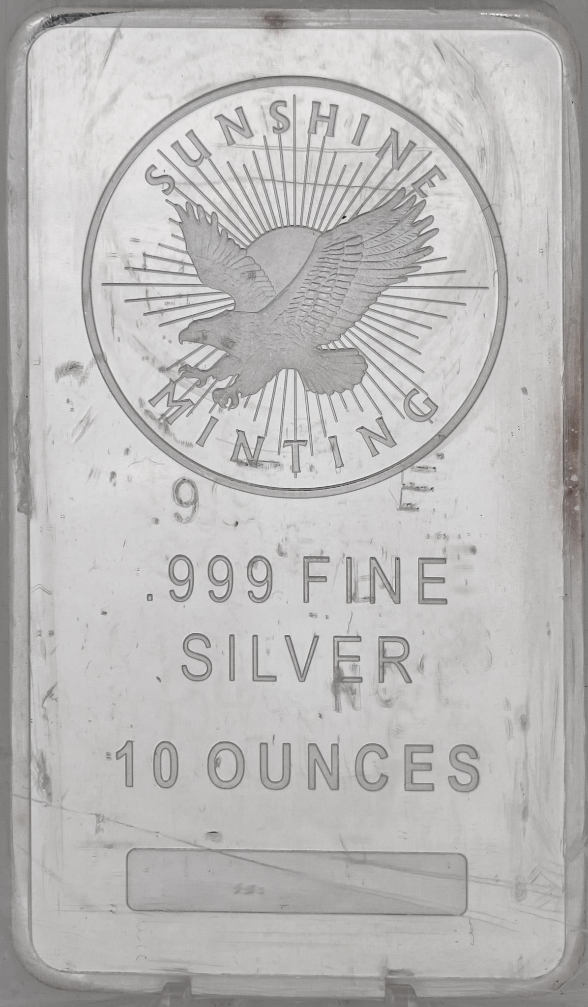 10 oz .999 Fine Silver Bar (1 of 2)