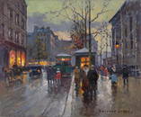 Edouard Leon Cortes, "Place de la Madeleine", ca. 1950