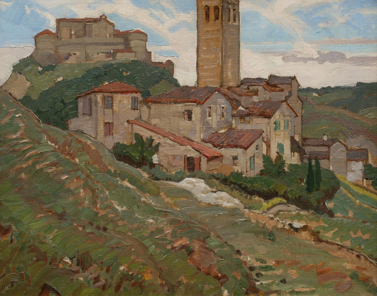 Dean Cornwell, "Tuscan Village" (1 of 3)