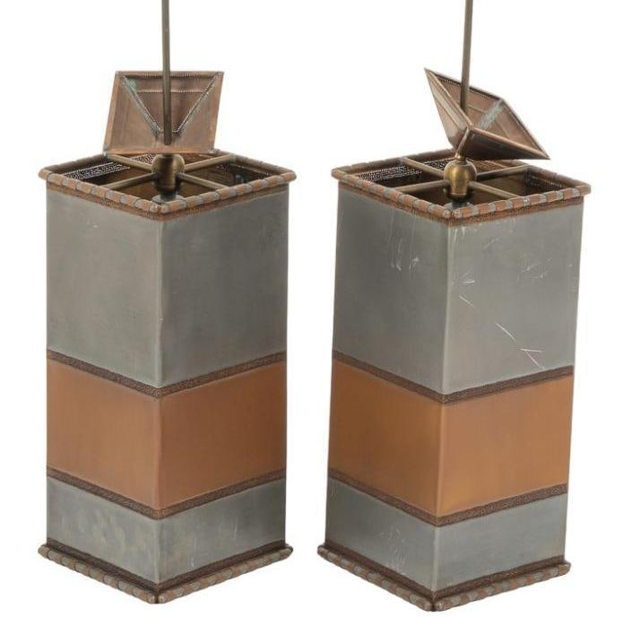 Isaac Maxwell (San Antonio, TX) Pair of Light Fixtures (1 of 5)