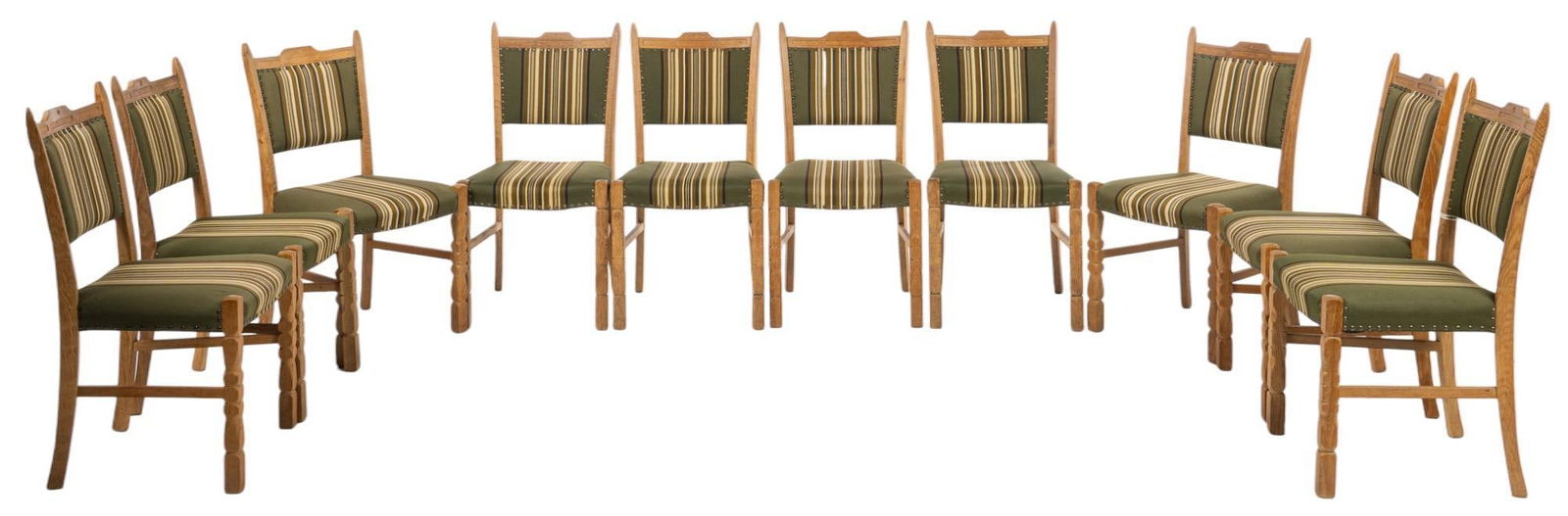 Set of (10) Henning Kjaernulf Style Dining Chairs (1 of 5)