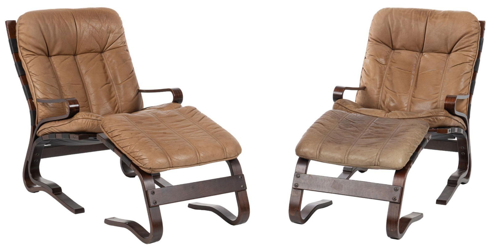 Danish Mid-Century Leather Sitting Room Set (4) (1 of 7)