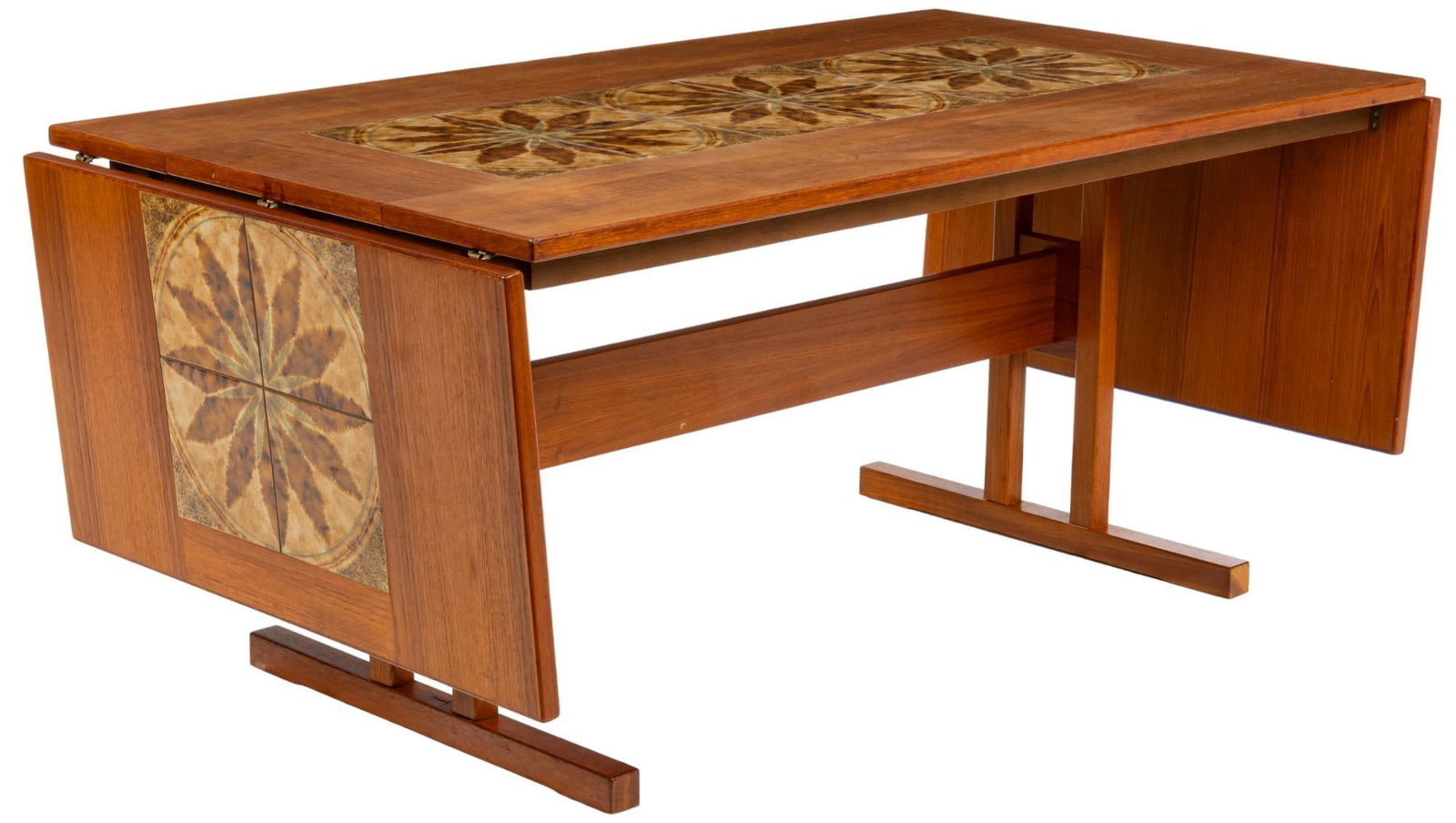Danish Mid-Century Tile Top Drop Leaf Table (1 of 6)