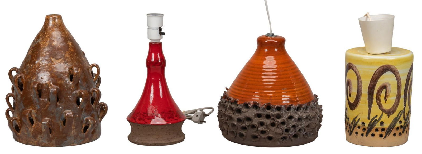 (4) Danish Mid-Century Ceramic Lights (1 of 9)