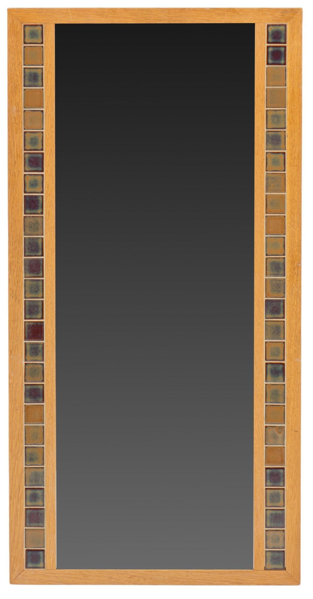 Danish Mid-Century Tile Mirror (1 of 4)