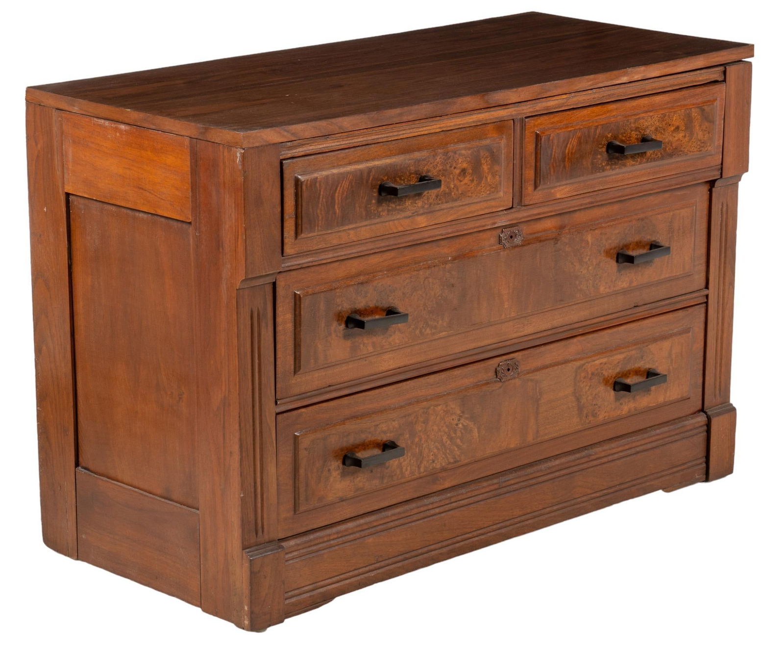 Walnut Burl Chest of Drawers with Family Inscription (1 of 9)