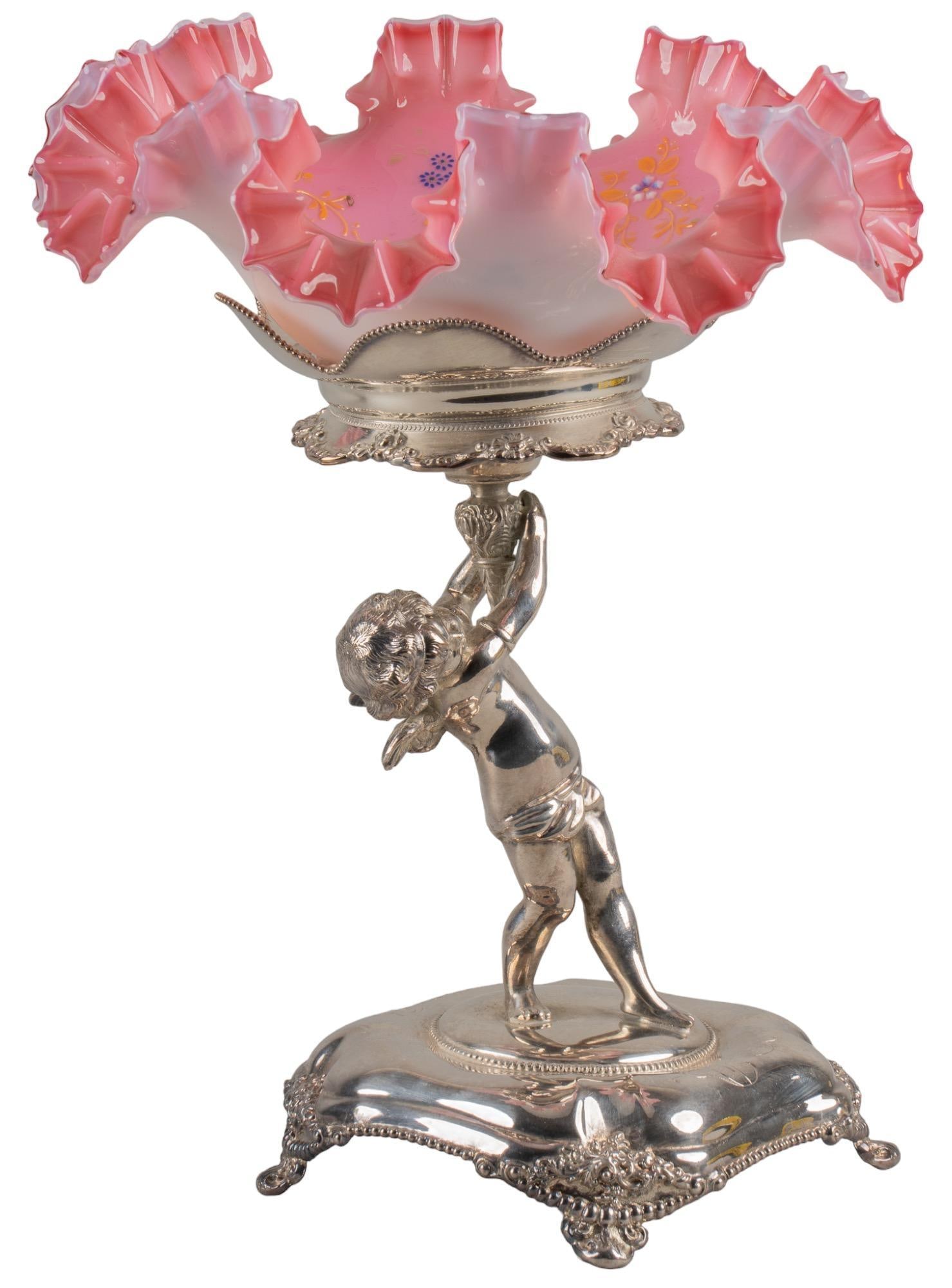 Art Nouveau Wilcox Silver Plate Bride's Basket (1 of 6)