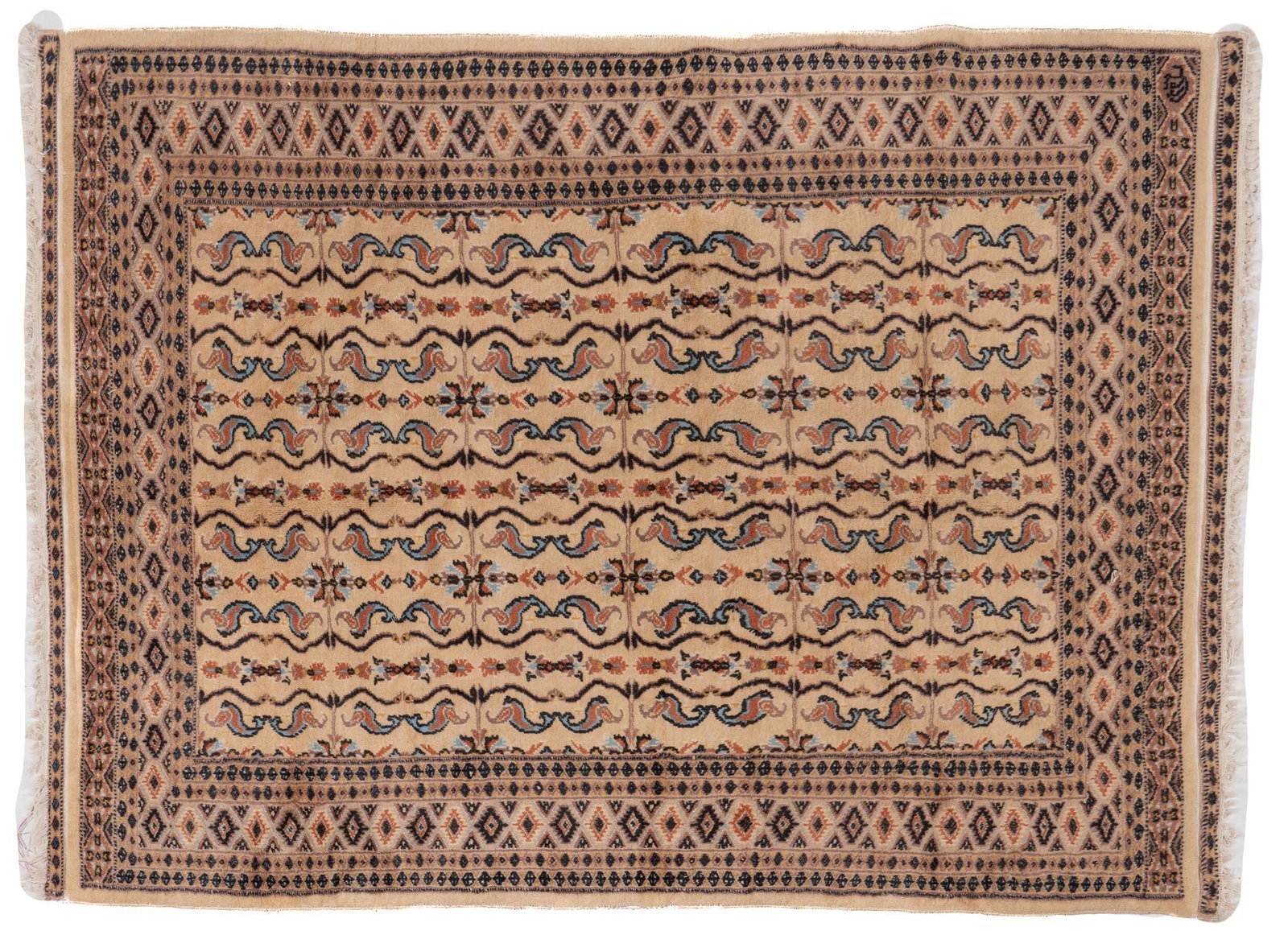 Handwoven Estate Rug, 5 ft. 8 in. x 4 ft. 3 in.: Handwoven estate rug 5 ft. 8 in. x 4 ft. 3 in. Shipping available for this lot through our partner 4CL; please request a shipping quote at shipping@vogtauction.com or 210-971-5750. You may also op