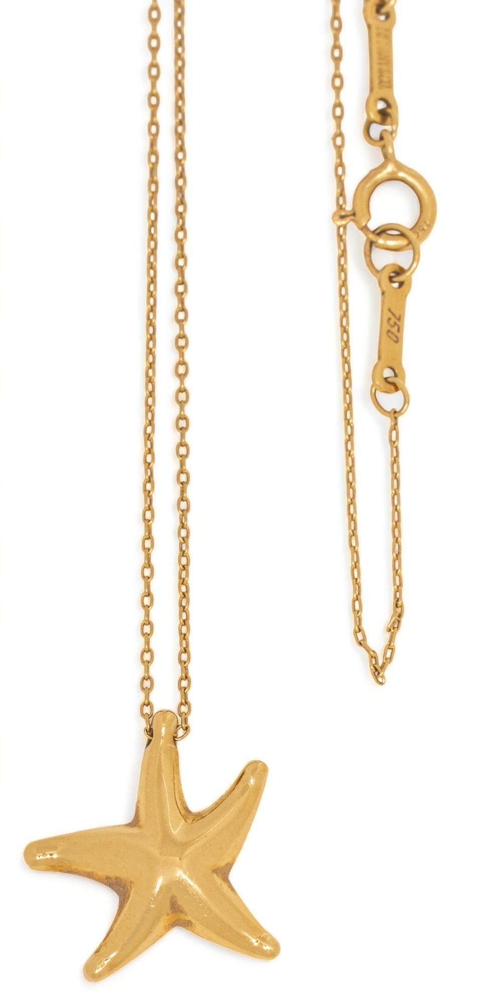 Tiffany & Co. Elsa Peretti 18K Gold Starfish Necklace (1 of 4)