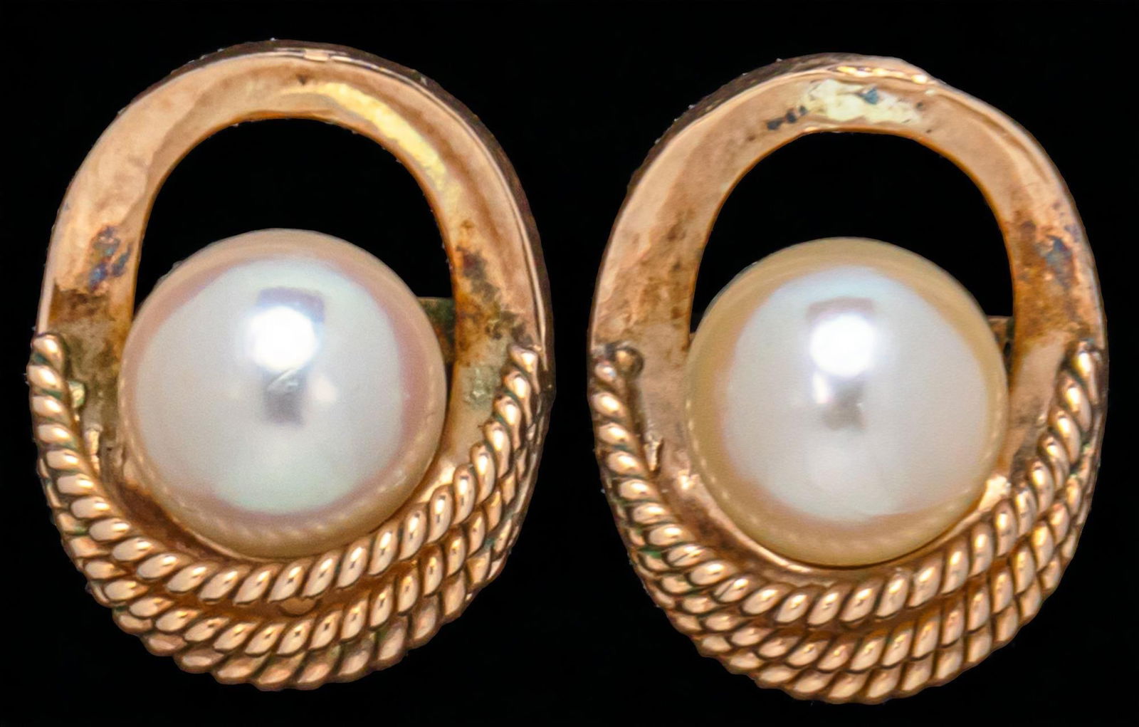 1960's Fresh Water Pearl 14K Gold Studs (1 of 5)