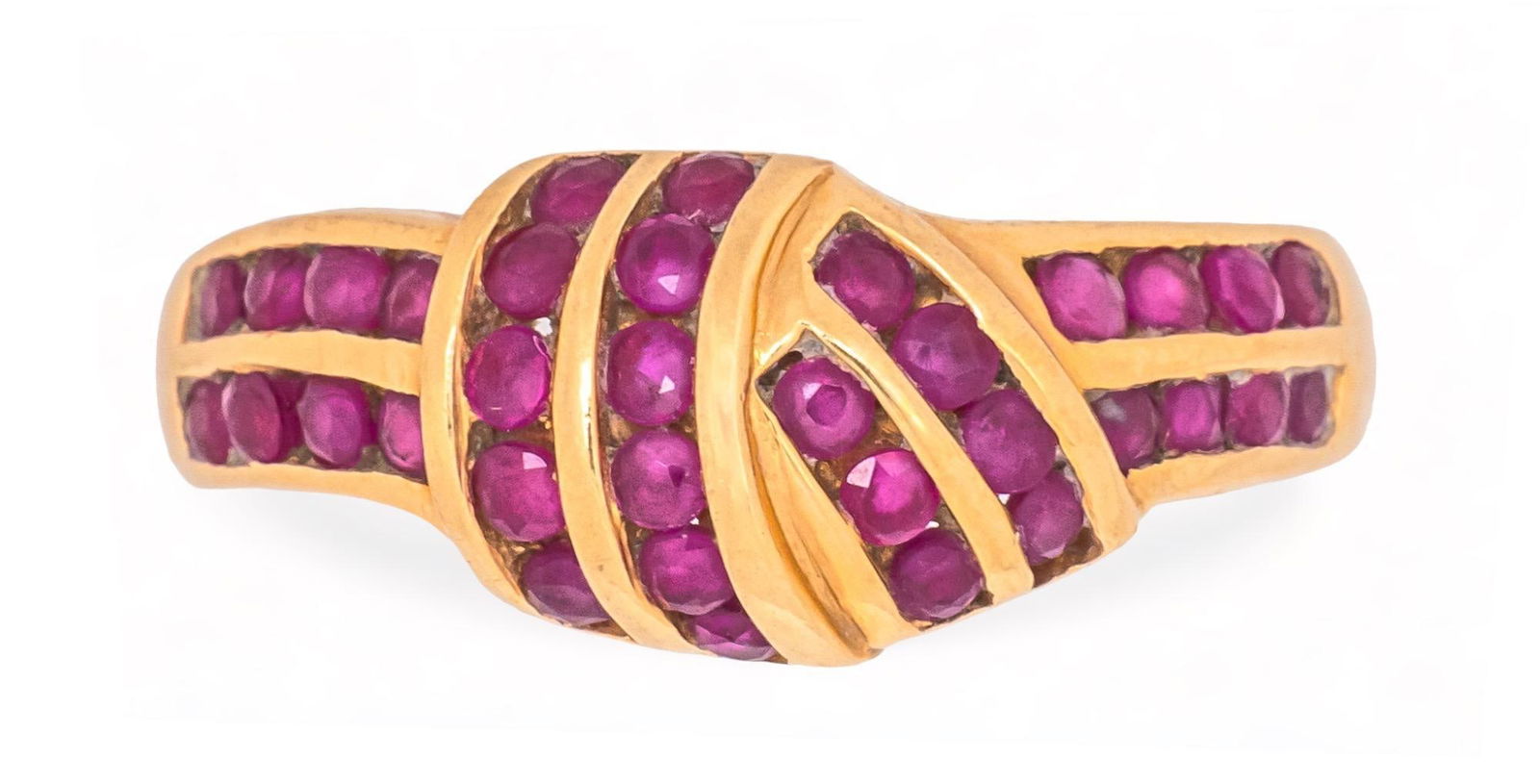 14K Yellow Gold Ruby Knot Ring (1 of 5)
