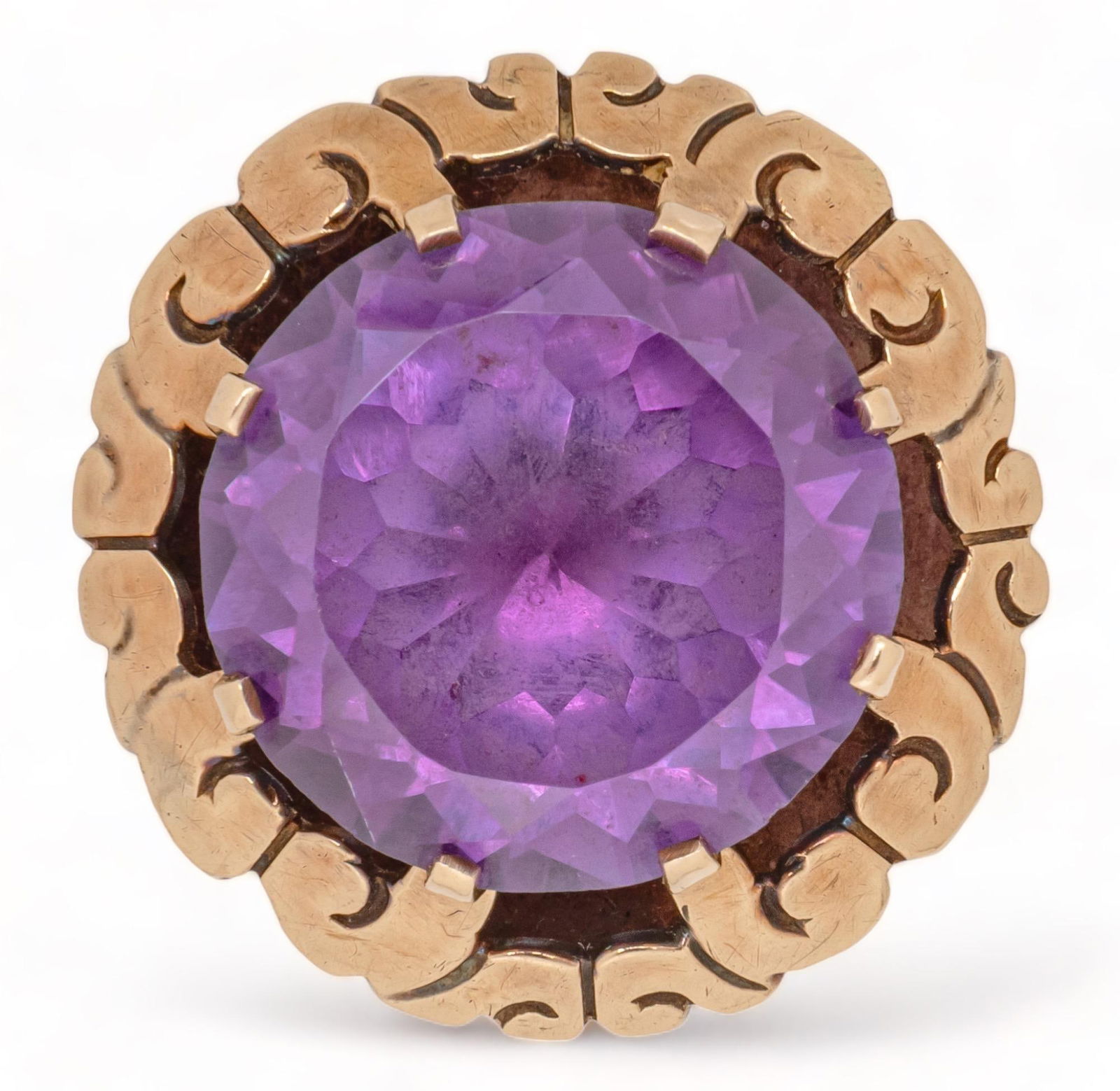 Antique 14K Yellow Gold Framed Halo Ring (1 of 4)