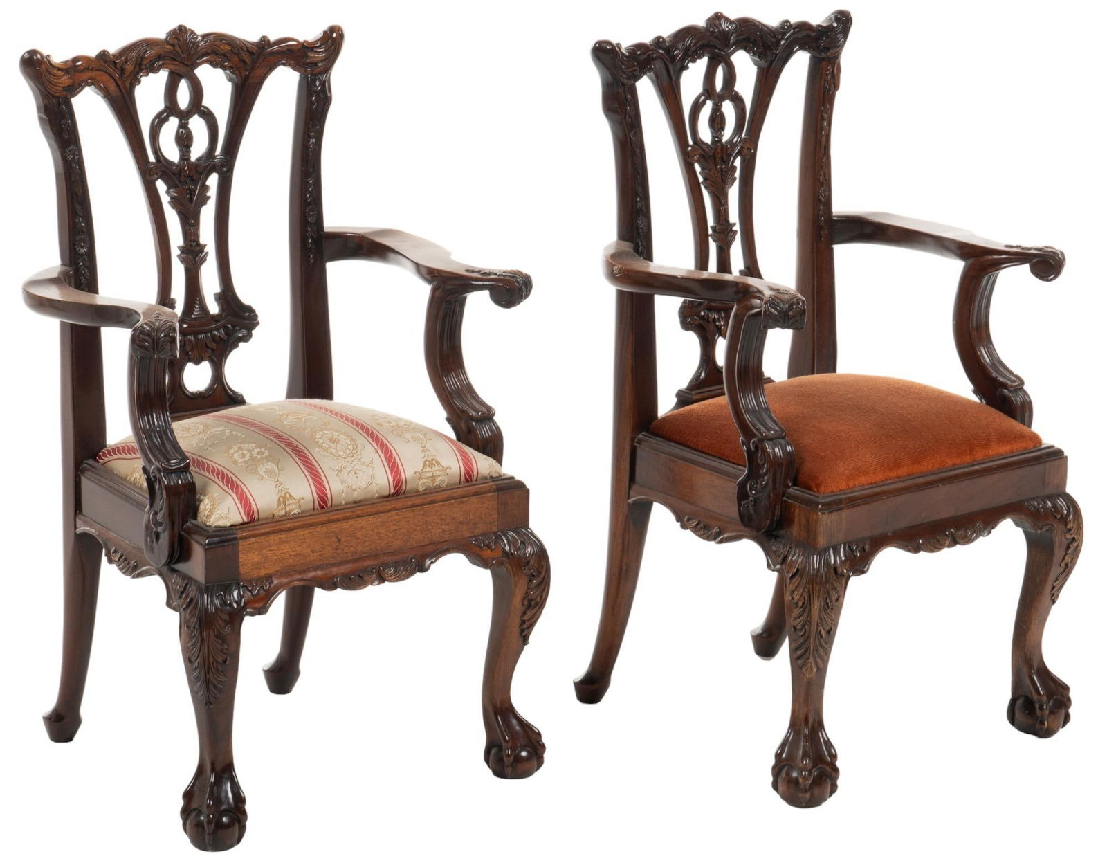 Pair of Chippendale Style Childs Chairs (1 of 7)