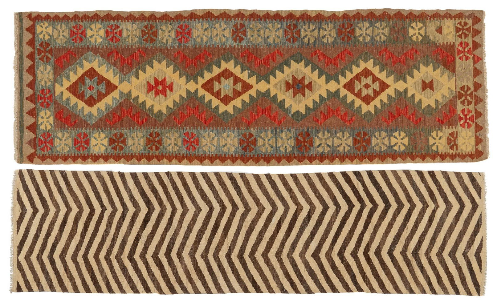 (2) Flatweave Runner Rugs, 9 ft. 6 in. x 3 ft. 2 in. (1 of 5)