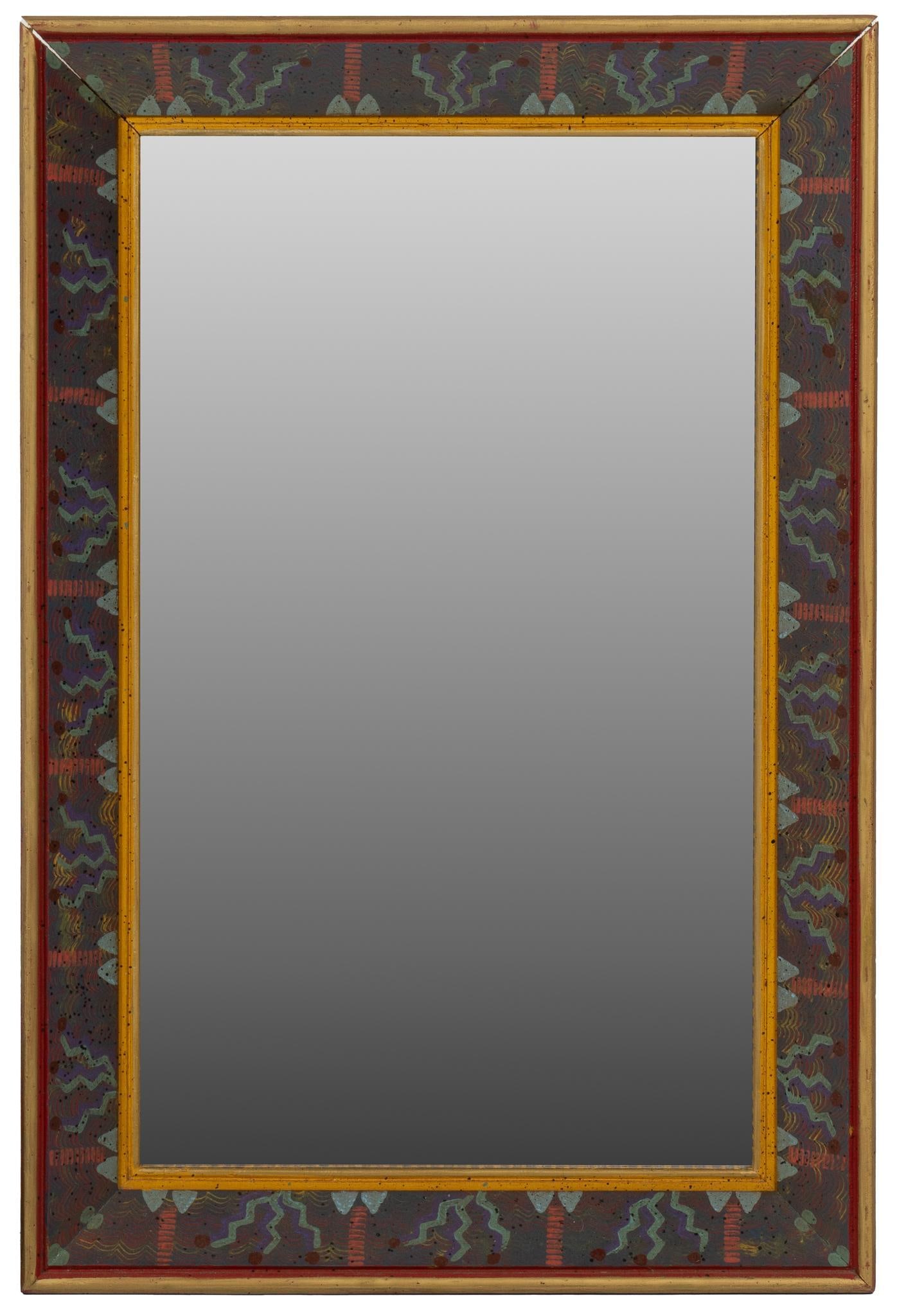 David Marsh Folk Art Wall Mirror (1 of 6)