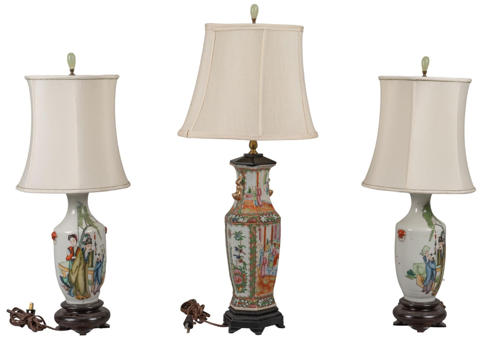 (3) Asian Ceramic Lamps (1 of 9)