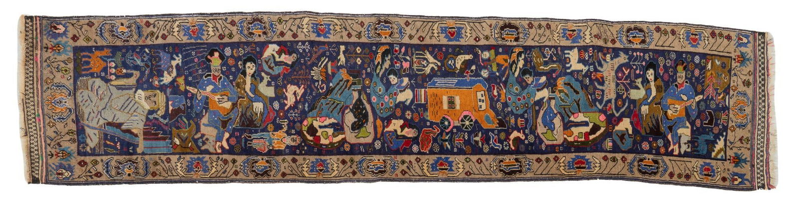 Handwoven Pictorial Runner Rug, 9 ft. 10 in. x 2 ft. (1 of 3)