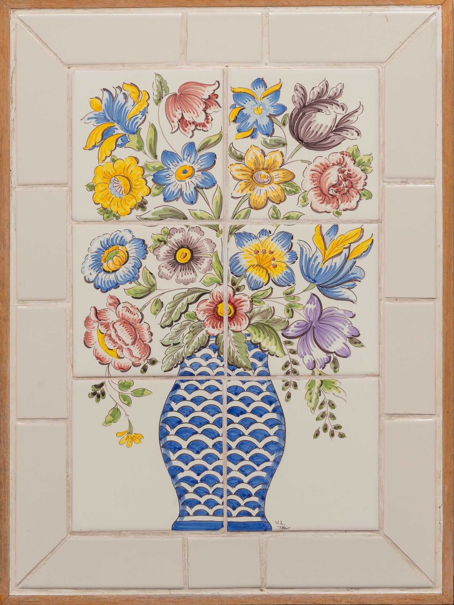Floral Tiles Wall Decor (1 of 4)