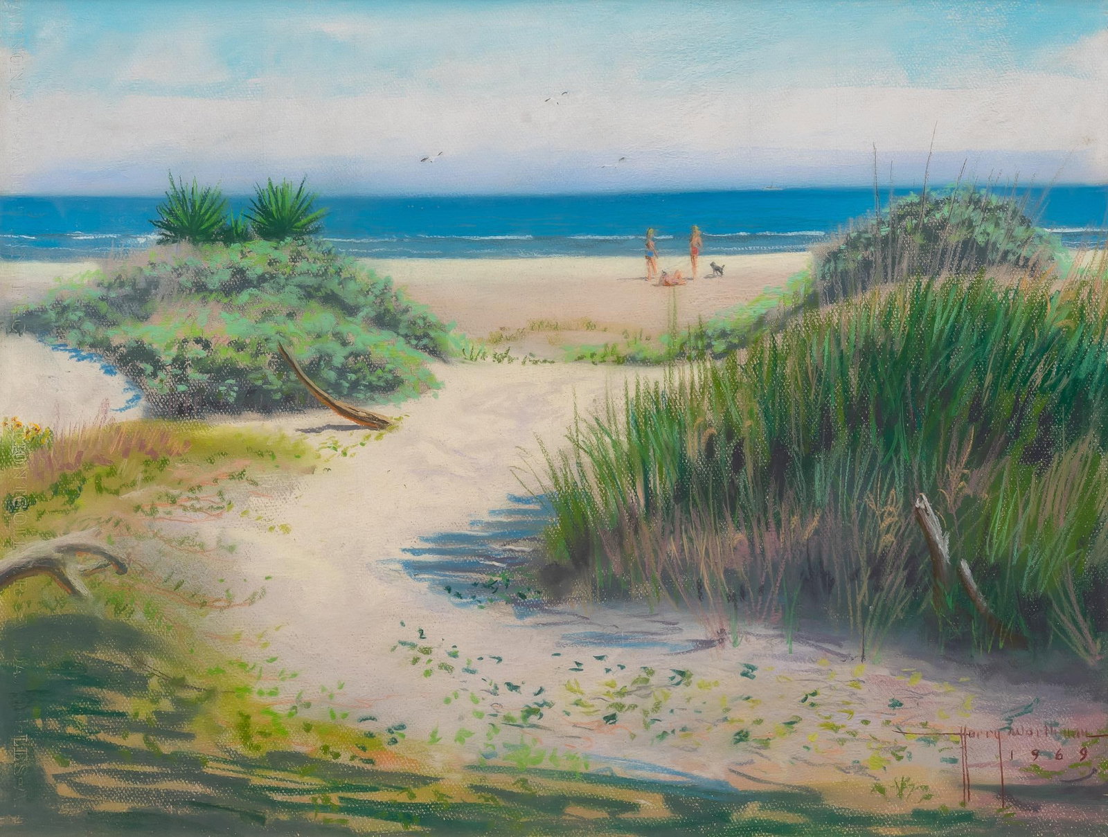 Harry Worthman, "Scene on the Sabinal", 1969: Harry Worthman(Texas, 1909-1989), "Scene on the Sabinal", 1969, pastel on artist paper sight: 20 x 25 in., frame: 25 x 30 in. Provenance: Property from a Dallas, Texas collection Shipping avai