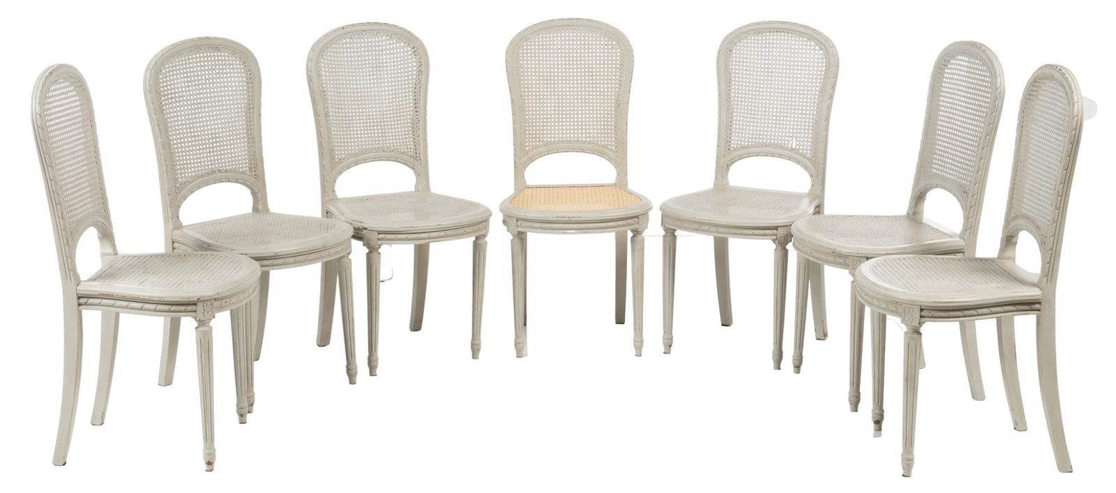 Set of (6) Cane Dining Chairs (1 of 5)