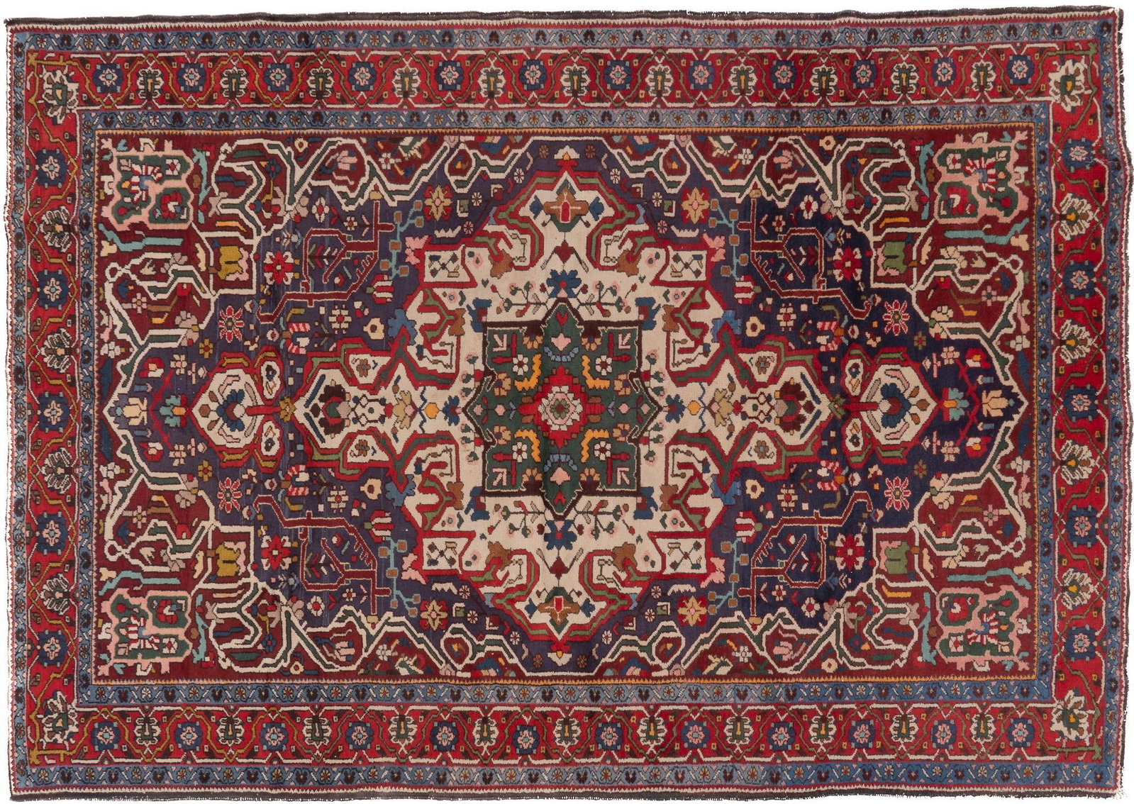 Handwoven Estate Rug, 10 ft. x 7 ft. 1 in.: Handwoven estate rug 10 ft. x 7 ft. 1 in. Shipping available for this lot through our partner 4CL; please request a shipping quote at shipping@vogtauction.com or 210-971-5750. You may also opt for