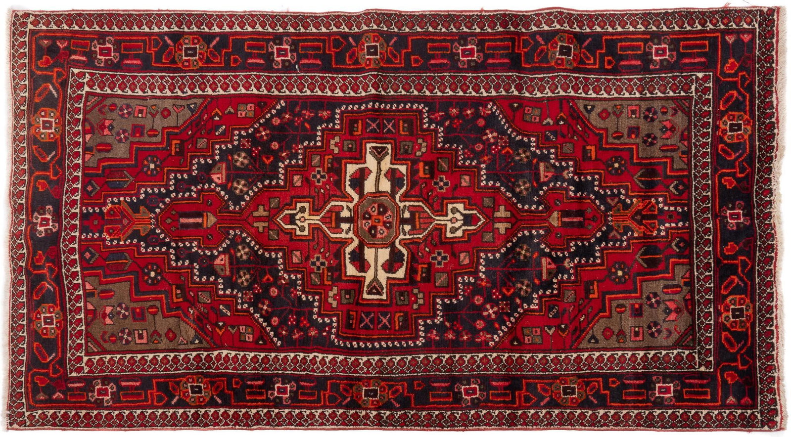 Handwoven Estate Rug, 7 ft. 11 in. x 4 ft. 3 in.: Handwoven estate rug 7 ft. 11 in. x 4 ft. 3 in. Shipping available for this lot through our partner 4CL; please request a shipping quote at shipping@vogtauction.com or 210-971-5750. You may also o