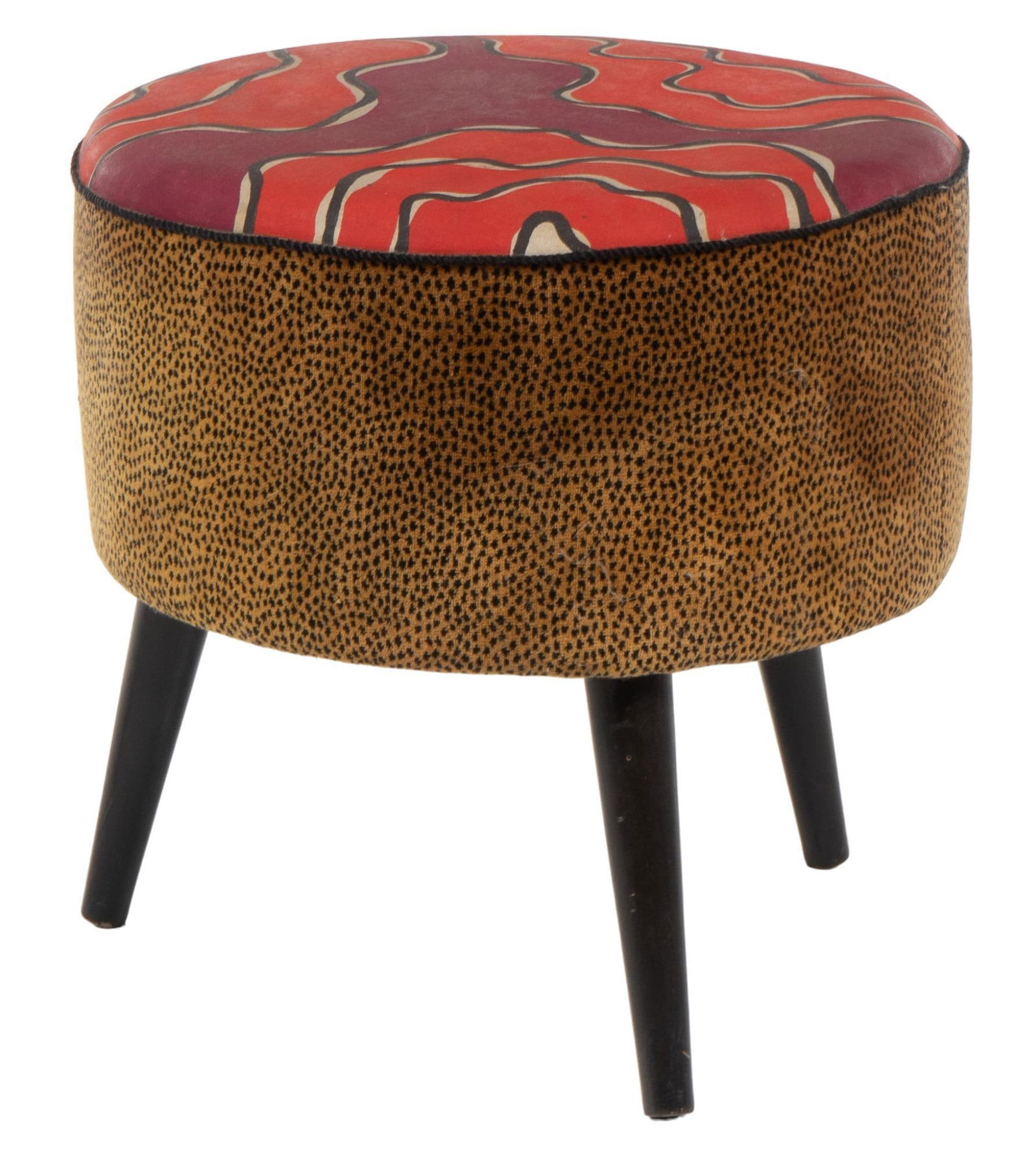 Bold Patterned Modern Style Ottoman (1 of 6)
