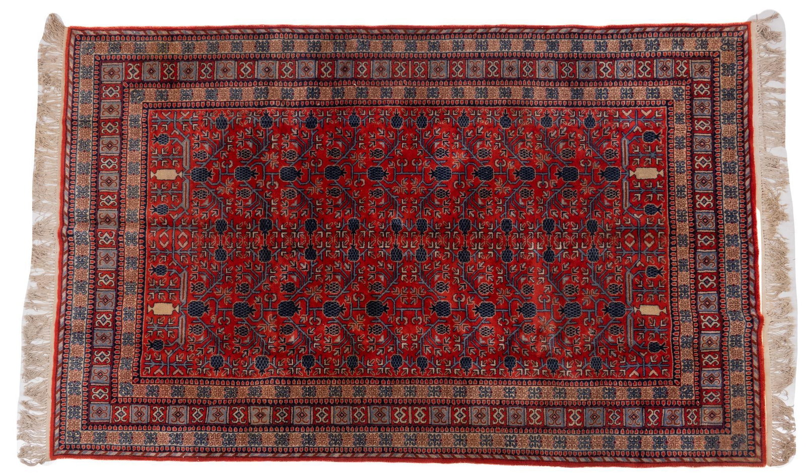 Handwoven Estate Rug, 9 ft. 2 in. x 5 ft. 8 in.: Handwoven estate rug 9 ft. 2 in. x 5 ft. 8 in. Shipping available for this lot through our partner 4CL; please request a shipping quote at shipping@vogtauction.com or 210-971-5750. You may also op