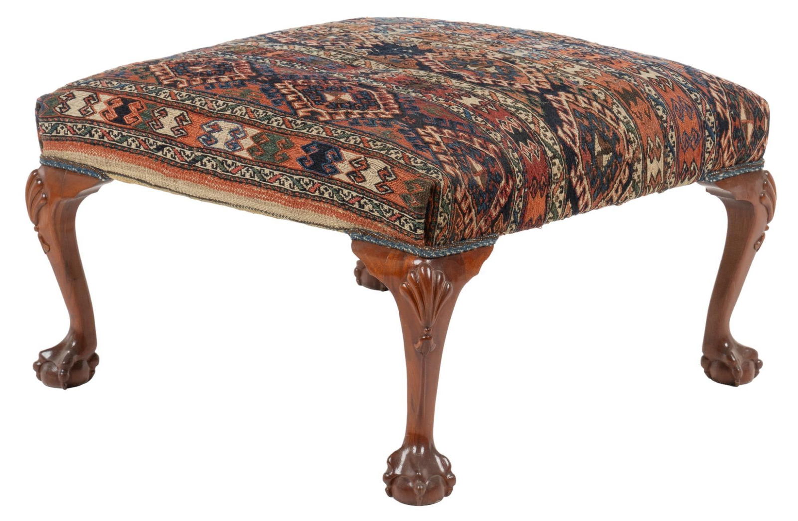 Rug Upholstered Ottoman (1 of 5)