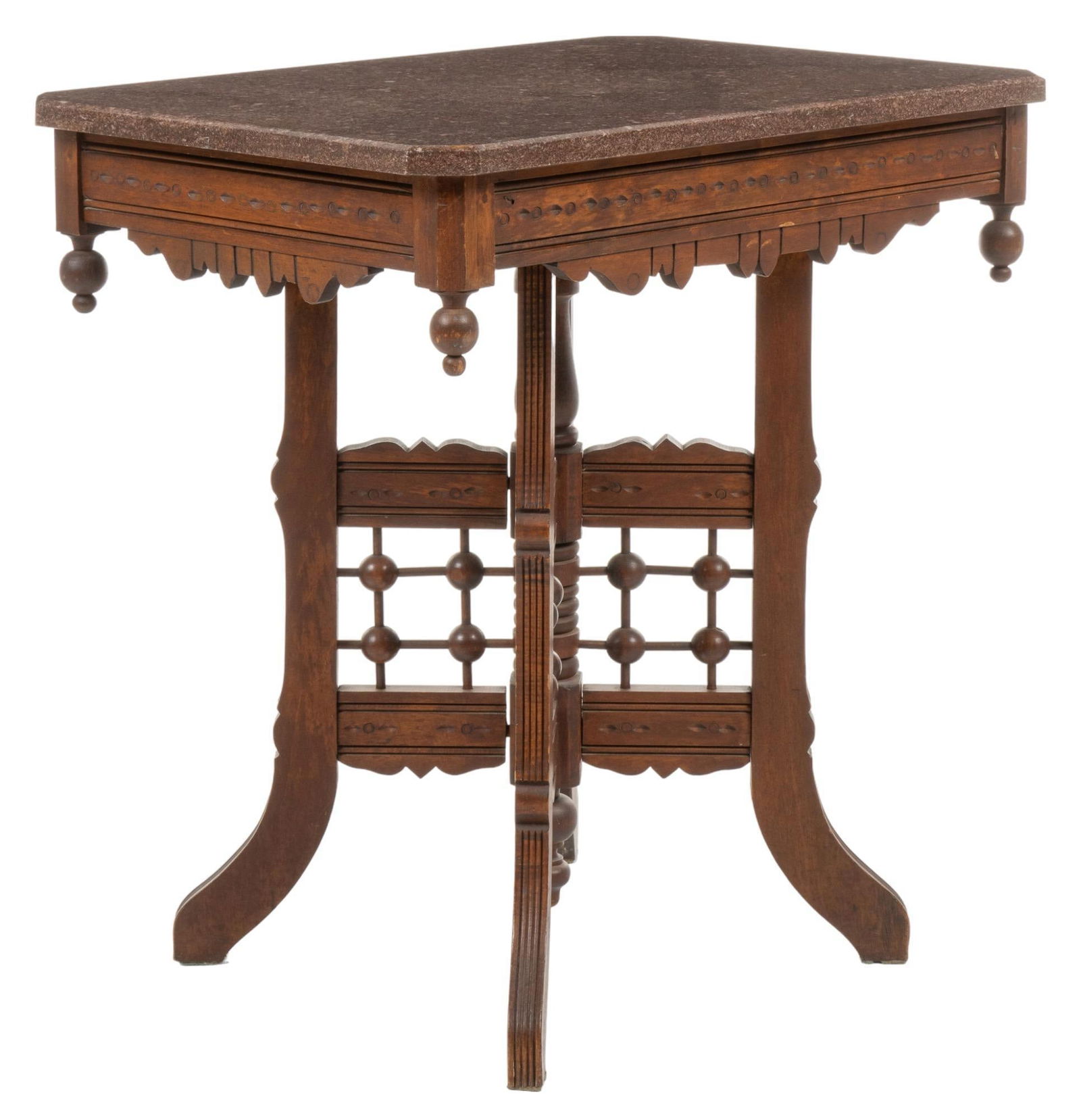 Eastlake Style Marble Top Side Table (1 of 7)