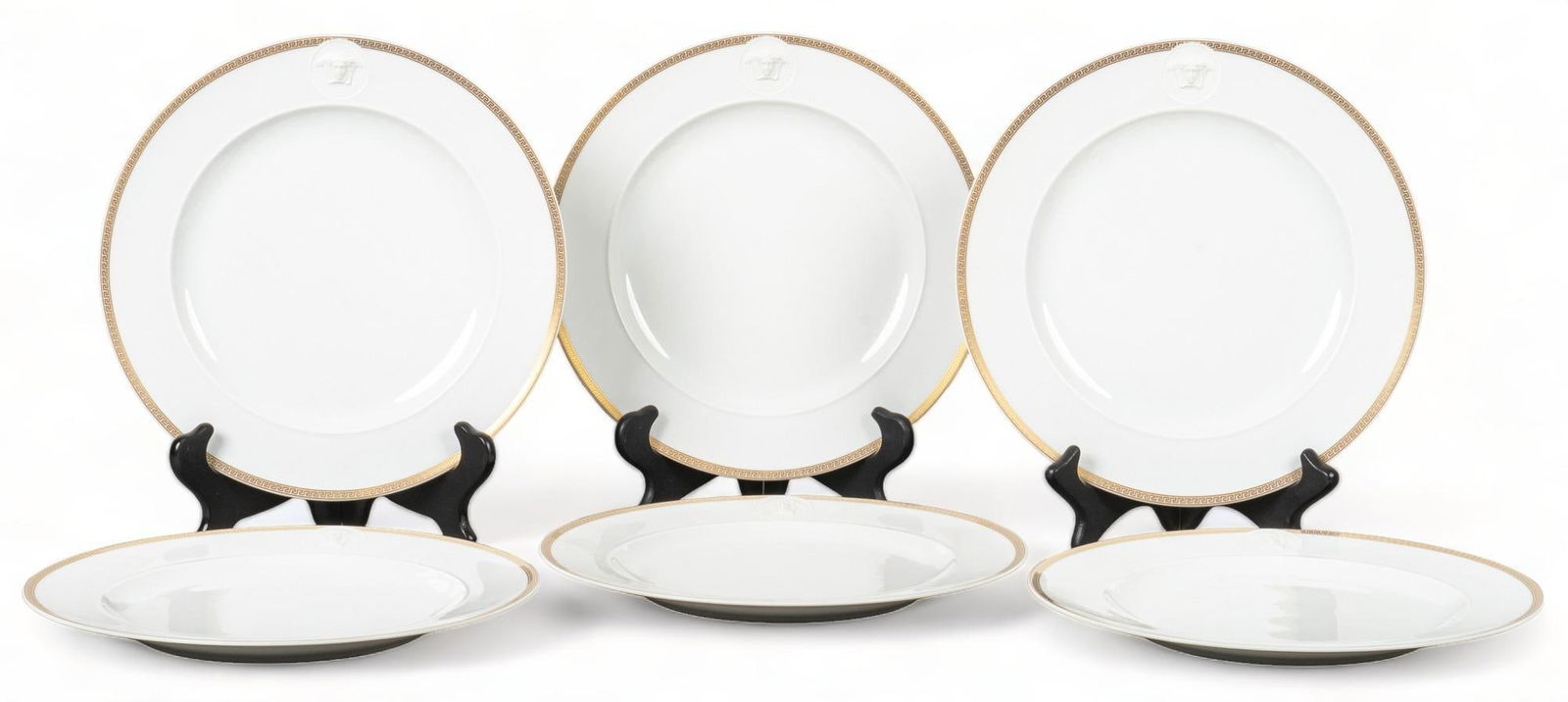Set of (6) Versace Rosenthal Medillon Meandre D'or (1 of 7)