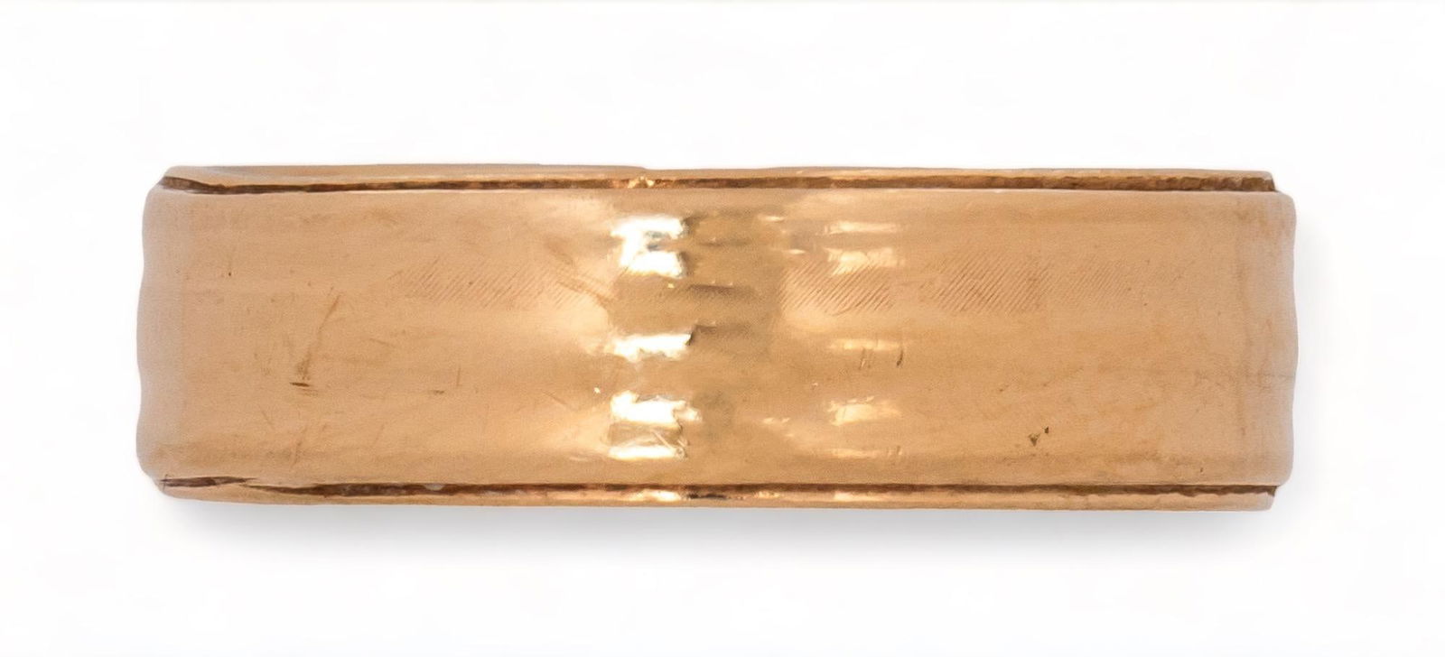 Art Carved 14K Yellow Gold Wavy Band Ring (1 of 4)