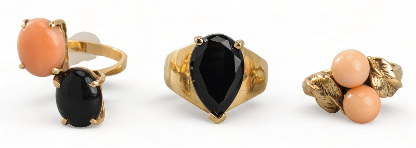 (3) Assorted Gold Gemstone Rings (1 of 6)