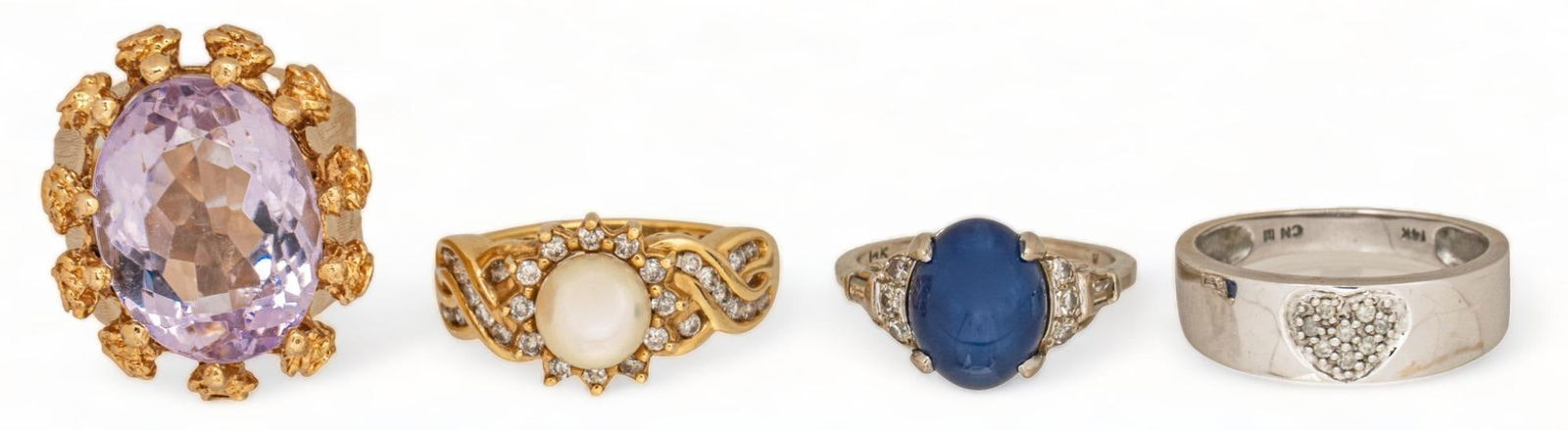 (4) 14K Gold Gemstone Rings (1 of 7)