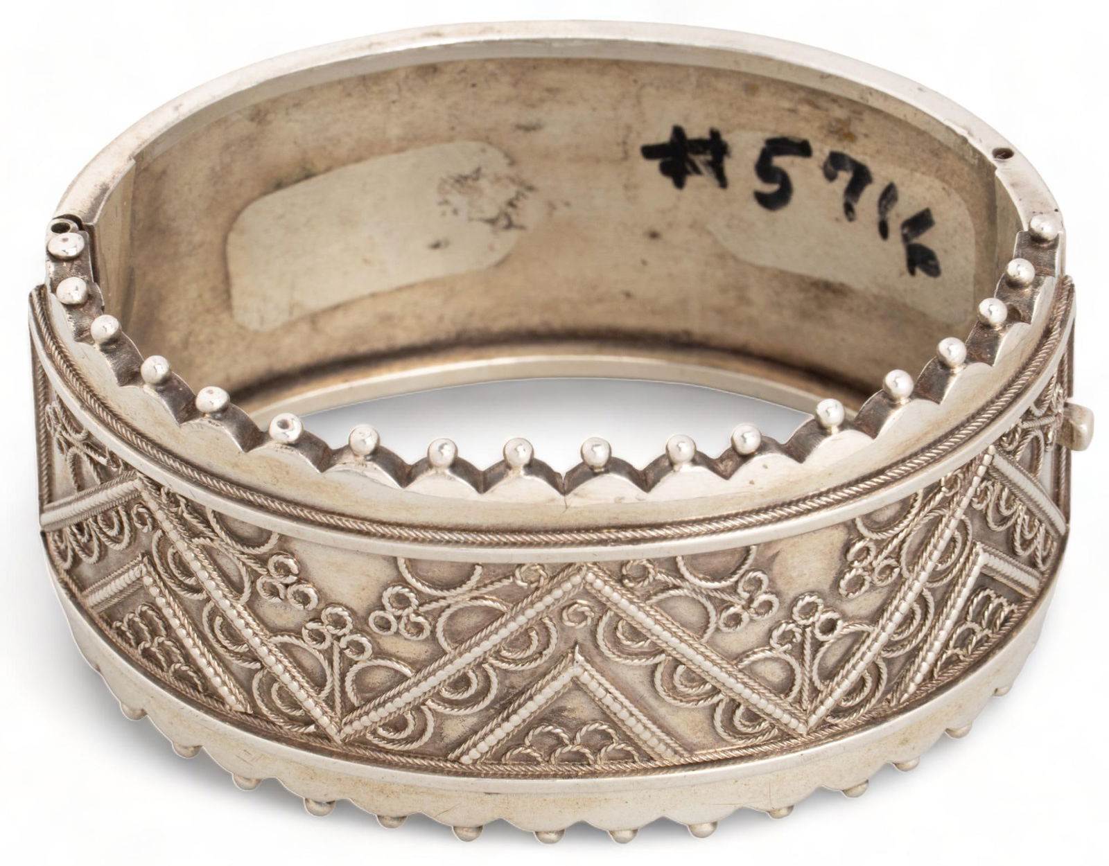 Etruscan Sterling Silver Bangle Bracelet (1 of 6)